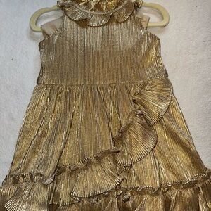 Janie and Jack brand new Gold Ruffled Dress